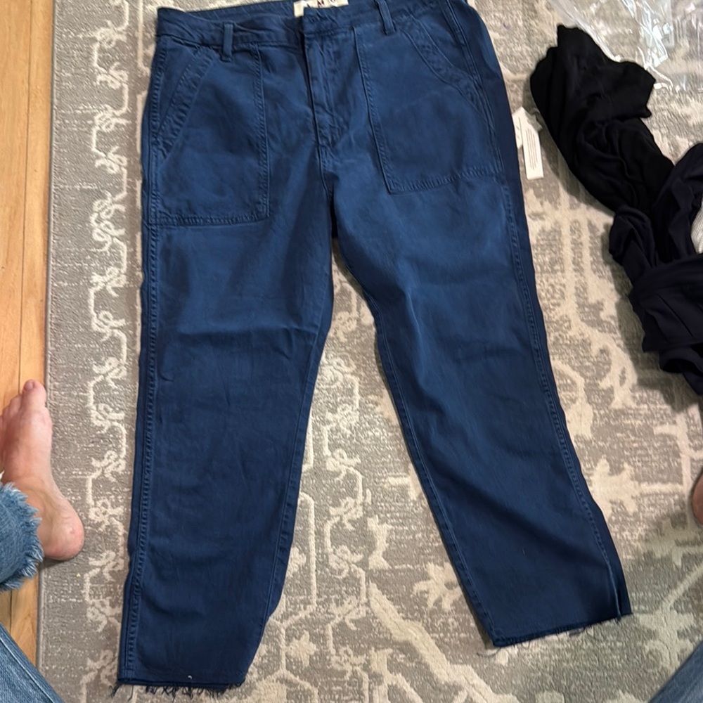 Blue Casual Pants